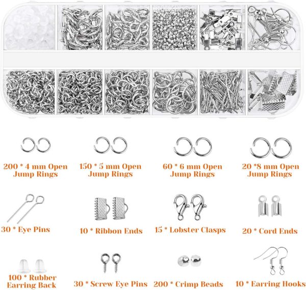 Audab Jewelry Making Kit with Tools, Wires, Charms and Findings for Jewelry Making and Repair - Image 4