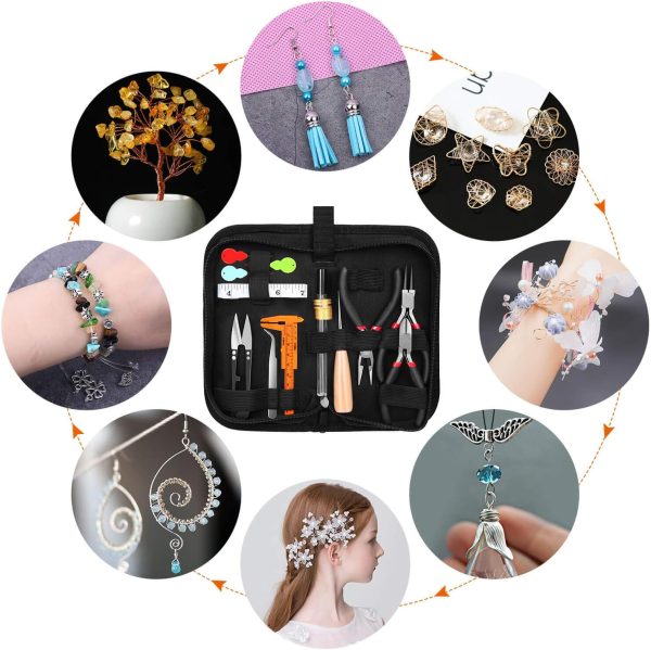 Audab Jewelry Making Kit with Tools, Wires, Charms and Findings for Jewelry Making and Repair - Image 7