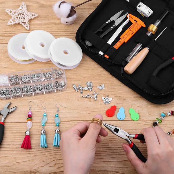 Audab Jewelry Making Kit with Tools, Wires, Charms and Findings for Jewelry Making and Repair - Image 8