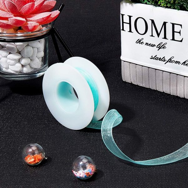 PH PandaHall 20 Pack Empty Spool, Plastic Ribbon Spools Wire Weaving Bobbins Empty Thread Spools Ribbon Chain Tape Spools White Spools for Embroidery Thread Yarn Ribbon Crafts Sewing 2.16x0.78inch - Image 4