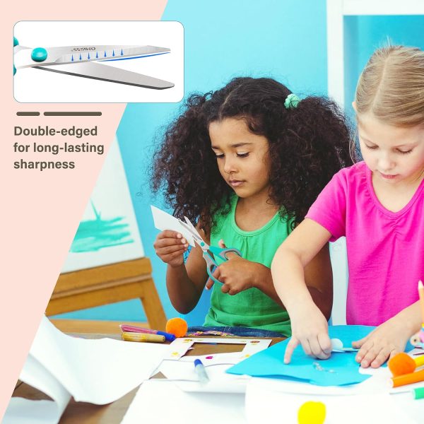 QMVESS 8.5" Scissors All Purpose 3 Pack, Ultra Sharp 2.5mm Thick Blade Scissors for Office, Professional Ergonomic Comfort Grip Scissors for Office School Home Fabric DIY Craft Cutting General Use - Image 2