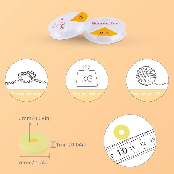 SJZWSD 6-Box Friendship Bracelet Making Kit - 16,000pcs Clay, Seed & Glass Beads Collection, Letter Beads, Charms - Image 5