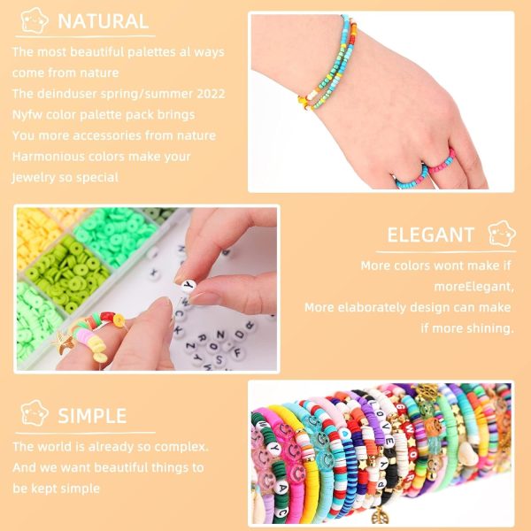 SJZWSD 6-Box Friendship Bracelet Making Kit - 16,000pcs Clay, Seed & Glass Beads Collection, Letter Beads, Charms - Image 6